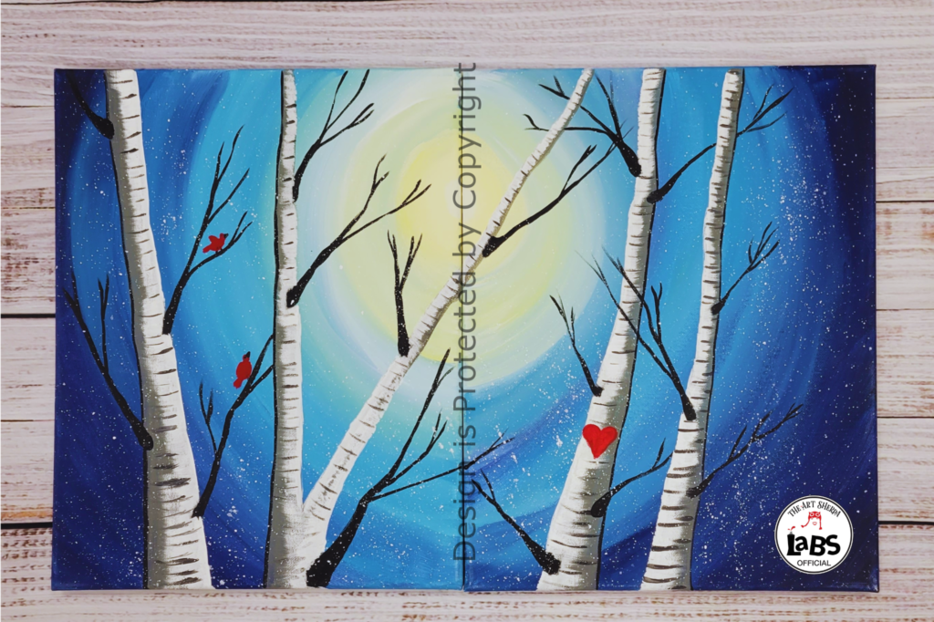 Winter Birch Painting